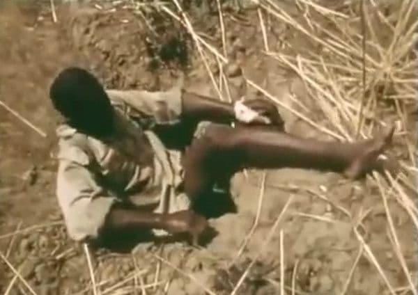 बापरे, अजगराला पकडण्यासाठी त्याने स्वत:च्याच पायाचा आमिष म्हणून केला वापर