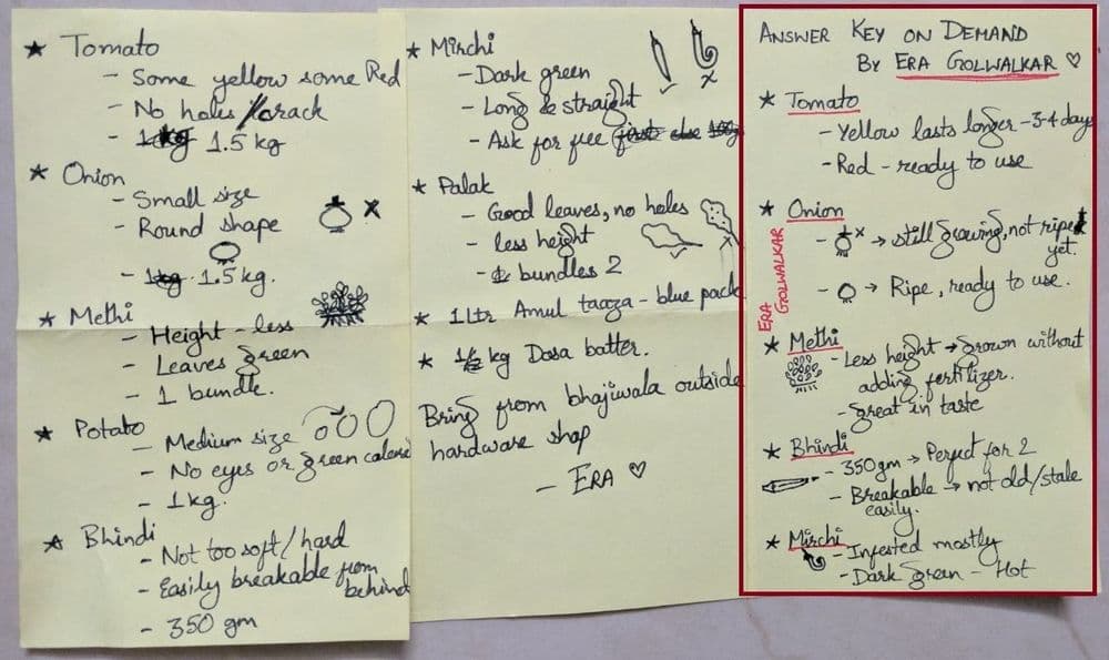 अशी वाणसामानाची यादी फक्त पुणेरी बायकोच देऊ शकते..