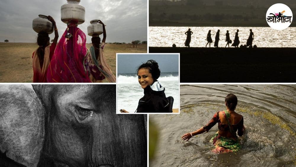 लेन्सकथा : जागतिक जलसंपत्ती दिनविशेष...फोटोत पाणी अडवणारी बाई!!