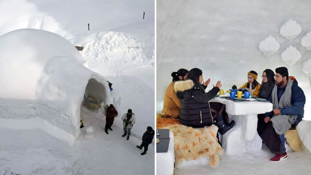 भारतातला पहिला इग्लू कॅफे काश्मीरमध्ये सुरु झालाय....काय काय आहे या कॅफेत पाहा !!