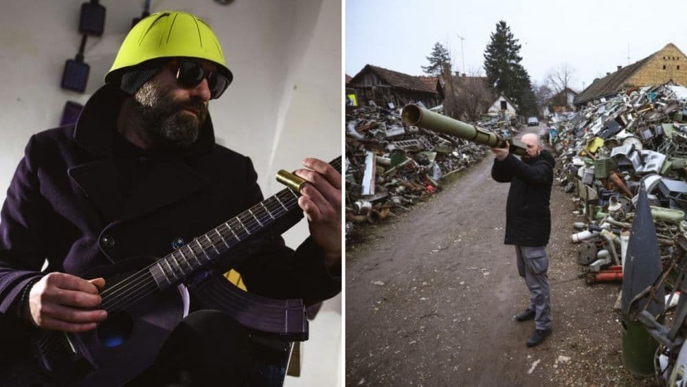 सर्बियन कलाकार जुन्या शस्त्रांमधून संगीत वाद्ये तयार करतोय...ही भन्नाट कल्पना एकदा बघायलाच हवी !!