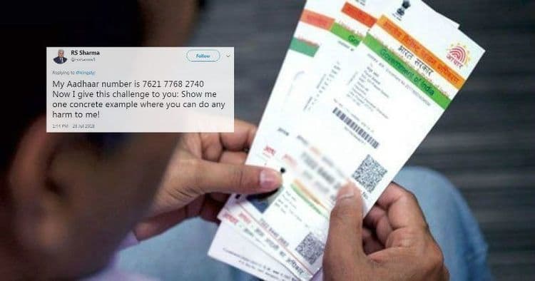 TRAIचे चेअरमन शर्मा यांनी दिलं आधार डेटा लीक करण्याचं चॅलेंज.. आणि हॅकर्सनी ट्विटरवर त्यांची कुंडलीच मांडली की हो..