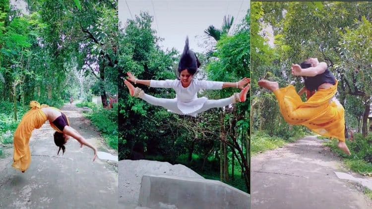 साडीत ब्लॅकफ्लिप करणारी ही मुलगी आहे तरी कोण? इन्स्टाग्राम, वीगो, टिकटॉक गाजवलंय पोरीनं !!