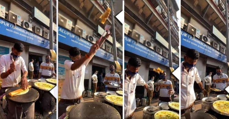 हवेत उडणारा पिझ्झा पाह्यला असेल, पण उडता डोसा कधी पाह्यला आहे का?