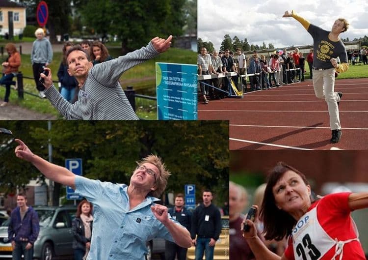 फिनलंडमधली फोन फेकण्याची स्पर्धा!! एकाने तर नीरज चोप्राच्या भाल्यापेक्षा दूर मोबाईल फेकला म्हणे!!