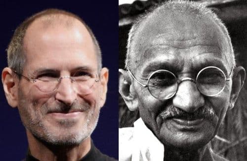 4. अॅपलचा संस्थापक स्टीव्ह जॉब्स हा गांधीजींचा चाहता होता. तो गांधीजींसारखाच गोल भिंगाचा चष्मा वापरायचा. अमेरिकेचे राष्ट्राध्यक्ष बराक ओबामा सुद्धा गांधीजीना आपले आदर्श मानतात.