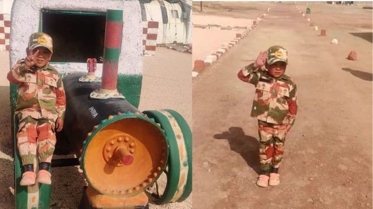 आयटीबीपीच्या जवानांना सलाम ठोकणाऱ्या लहानग्याचा असा झाला सत्कार !!